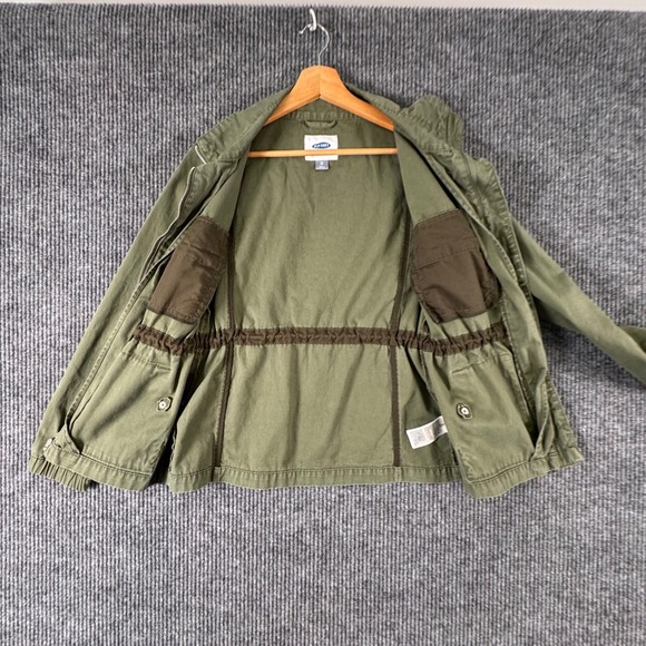 Old Navy Womens XS Field Jacket Olive Green Utility Military Style Zip Coat - Picture 7 of 13